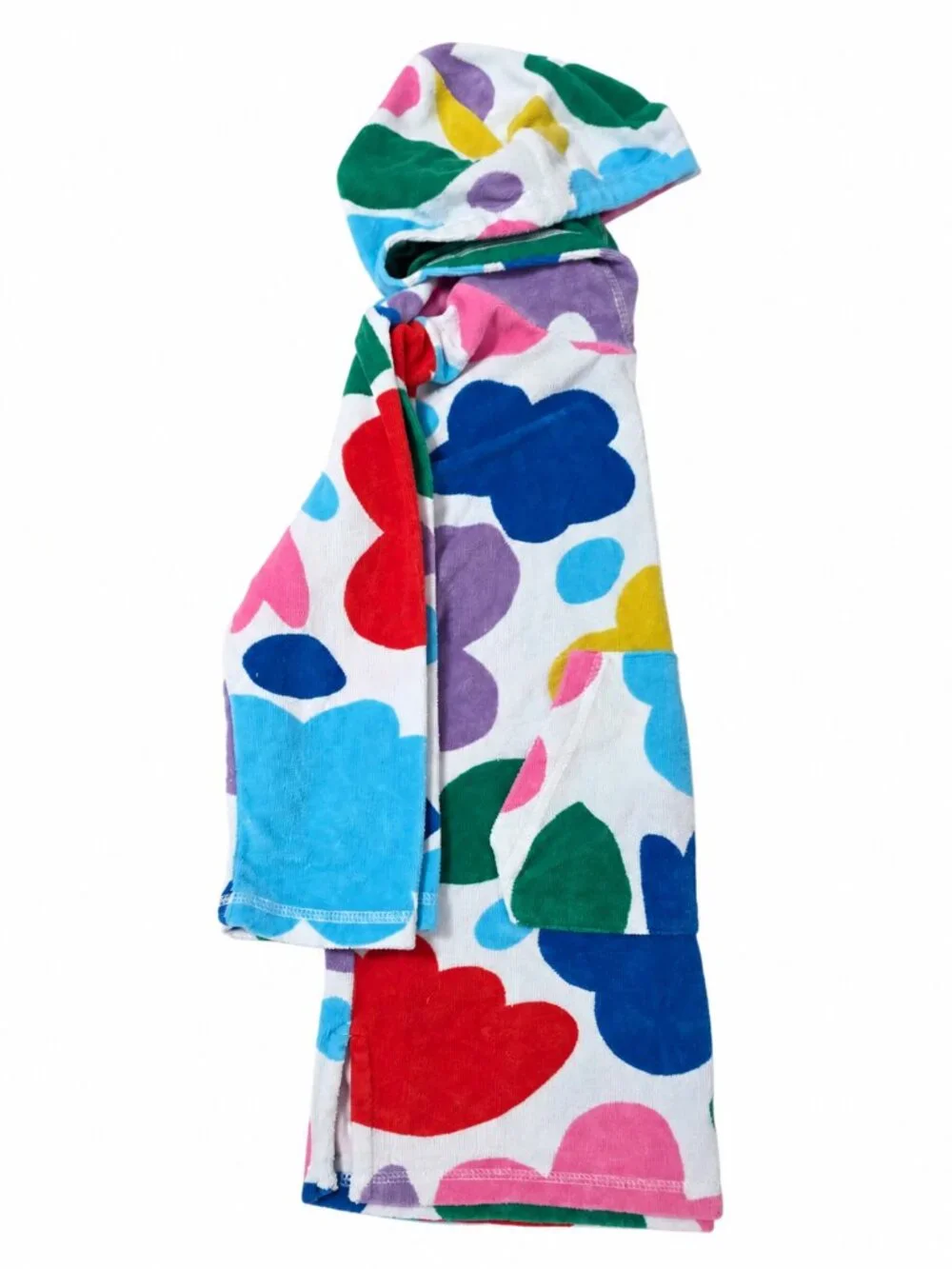 Boden Girls Floral Hooded Terry Swim Cover Up Multicolor Size 5-6Y